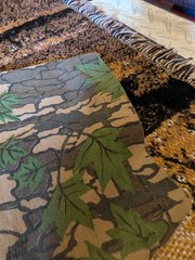 ACE SPORTSWEAR Camo vintage t shirt LARGE Camoflauge Leaf Treebark single stitch