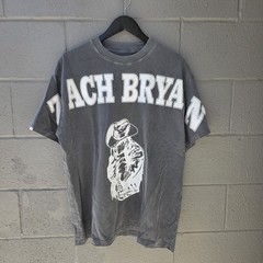 Zach Bryan Distressed Shirt Size Large Gray Official BURN BURN BURN Tour
