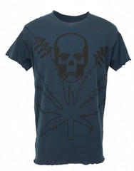 Lucien Pellat-Finet Skull Print T-Shirt in Dark Teal