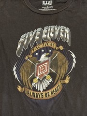 5.11 Tactical Shirt Mens XL Black Always Be Ready Tee Eagle Slim Fit Casual