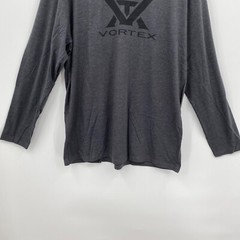 Vortex Men’s Long Sleeve Crew Neck Shirt Core Logo Charcoal Gray Size XL