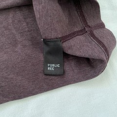 Public Rec Go-To Tee V-Neck XL Maroon Heather Pima Cotton Tencel Stretch