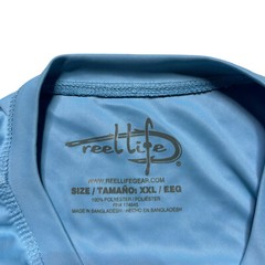 Reel Life Fishing Shirt Mens XXL Blue Raised on the Water Long Sleeve 2XL