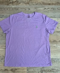 Polo Ralph Lauren Crew Neck Modern Classic-Fit Shirt Mens XL PURPLE GREEN PONY