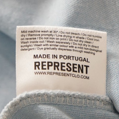Represent Worldwide T Shirt Mens Small Blue Short Sleeve