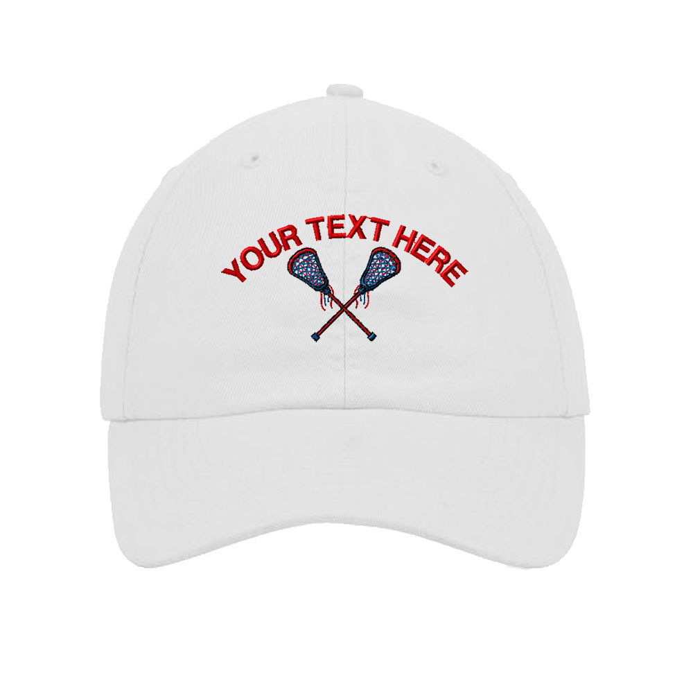 Your Text Here Custom Men’s Lacrosse Embroidered SOFT Unstructured Hat Cap