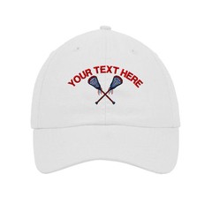 Your Text Here Custom Men’s Lacrosse Embroidered SOFT Unstructured Hat Cap