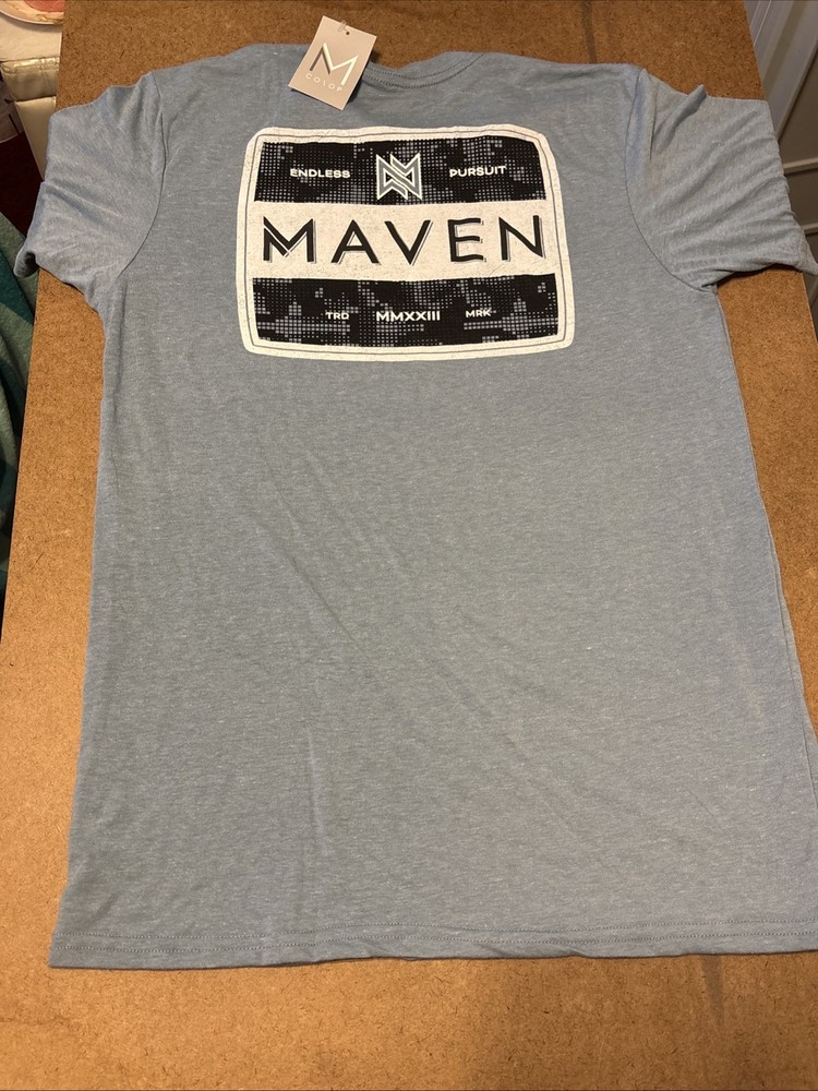 NEW WITH TAGS! MAVEN SUPER SOFT SAILER S T Shirt Tee Blue Mens Medium Comfy!