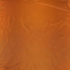 Giorgio Danieli Made In Italy Orange Mens Large Short Sleeve Mesh Shirt Jersey