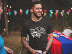 Octopus Playing Guitar Shirt Men’s Funny Shirt Musician T-Shirt Gift Guitarist