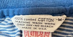 J Press Polo Shirt Mens Medium Blue Stripe Short Sleeve Pocket Preppy Ivy USA
