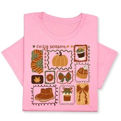 Cozy Season Fall T-Shirt, Autumn Coffee Pumpkin Graphic Tee Gift