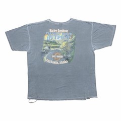 Vintage 2012 Harley-Davidson Alaska Fairbanks Dealer Tee—Grey/2XL/100% Cotton