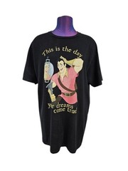 Disney Beauty & The Beast Gaston Graphic Print Tee-Shirt Size Large Unisex M47