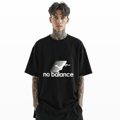 No Balance Funny T-Shirt – Parody Graphic Tee with Falling Silhouette A326