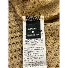 SHEIN Tank Top Men’s Size M Beige Deep Feelings Patch Waffle Knit Summer NWT