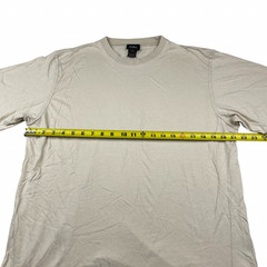 Neiman Marcus Men’s Cotton/Rayon Crewneck S/S T-Shirt Beige • Italy • Large