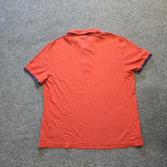 Carbon 2 Cobalt Top Mens Size XL Orange Polo Short Sleeve Slub Knit Casual Basic