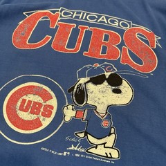 Vintage Chicago Cubs Snoopy 1989 MLB Baseball Artex 80s Size XL T-Shirt 1980s