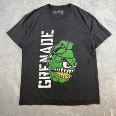 Grenade Grenade Graphic T-Shirt Men’s Large Black Military Streetwear