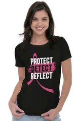 Early Detection Breast Cancer Awareness Gift Graphic T Shirts for Women T-Shirts