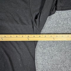 Mens Black Long Sleeve Turtleneck Shirt Minimalist Layering Top Size M L