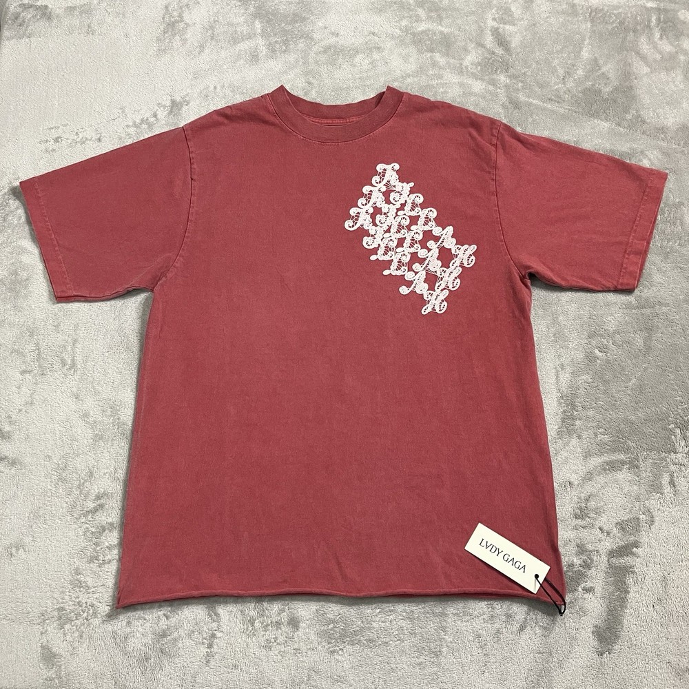 NWT Lady Gaga Shirt Mens Large Red Graphic Print Mayhem Ball Tour Merch Official