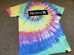 $34 BRAND NEW HURLEY MENS TEE T SHIRT TYE TIE DYE PRIDE MULTI COLOR RARE