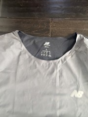 2 New Balance Race Day T-Shirts In Grey/Black And Green Size Large
