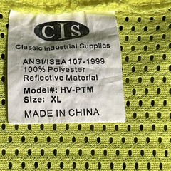 Shirt Mens XL Yellow Hi Vis Reflective Lot Of 2 Classic Industrial Supplies Work