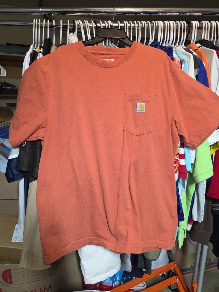 Carhartt T-Shirt Men Size L Original Fit Work wear Pocket Tee Short Sleeve C1