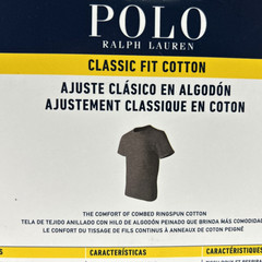 NEW RALPH LAUREN Size L Men’s S/S CLASSIC FIT 3 Pack Crew Neck Wicking T-Shirts