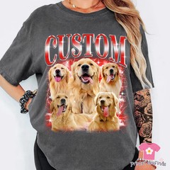 Personalized Pet Bootleg Shirt Custom Dog Cat Photo Tee Gift