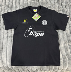 A Bathing Ape BAPE Black Ape Head Logo Graphic Crew Neck T-Shirt Men’s S