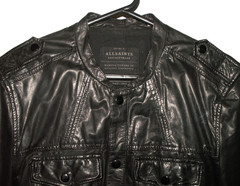Men’s All Saints ALLIANCE LEATHER SHIRT jacket Medium M (ref106) £99.99!!!!!