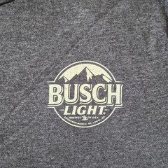 Busch Light Men Not My First Rodeo Graphic T-Shirt Heather Charcoal Medium Jedco