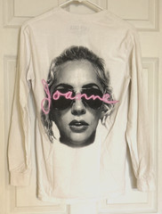 Lady Gaga T- Shirt Size Adult Small Long Sleeve White JOANNE ALBUM 2016