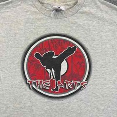 Vintage Kung Fu Karate Martial Arts T-Shirt Adult M Rising Sun Short Sleeve Y2K