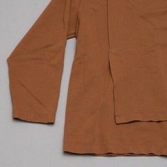 Cullni Men’s Brown Long Sleeve Shirt Size M Asymmetrical Hem Pocket Minimalist