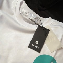 RHUDE Men’s M White Graphic Logo T-Shirt Short Sleeve Crew Neck NWT