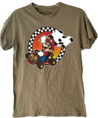 Nintendo Super Mario Kart Tan Mens Sz small T-Shirt 2018