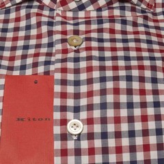NEW KITON MULTICOLOR COTTON SHIRT US 17.5 – EU 44 MUL