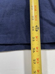 Vtg 70s Austin Velva Sheen Shirt M Fits Smaller Blue Rainbow Graphic Spell Out
