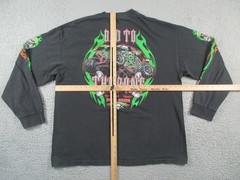 Grave Digger Shirt Mens 2XL Black Bad To the Bone Vintage Monster Truck
