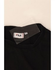 FILA Mens Graphic T-Shirt Top XS Black Cotton DT01