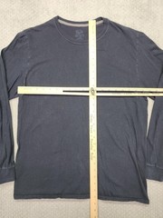 Fruit Of The Loom Shirt Mens Large Black Long Sleeve Select Cotton Crewneck Tee