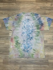 Vintage Fruit Of The Loom Tie Dye Shirt M Multicolor Rainbow Circle Graphic Tee