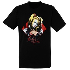 DC Comics Harley Quinn Paint Diamonds Men’s Black Shirt, Small