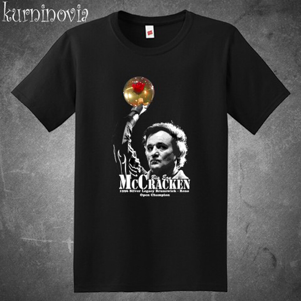 Big Ern Ernie McCracken Kingpin Movie Bowling Men’s Black T-Shirt Size S to 5XL