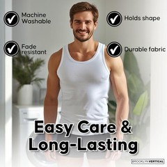 BROOKLYN VERTICAL Men’s Tank Tops & Boxers Combo 3-Pack | Ribbed Moisture-Wickin